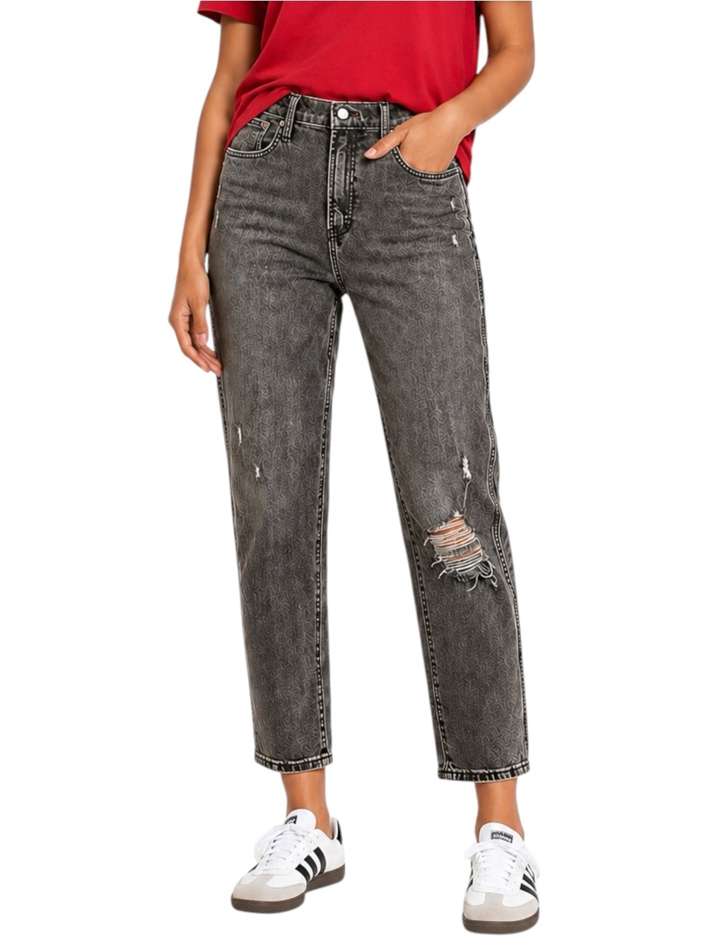 GAP Denim High Rise Distressed Vintage Slim Jeans US 10